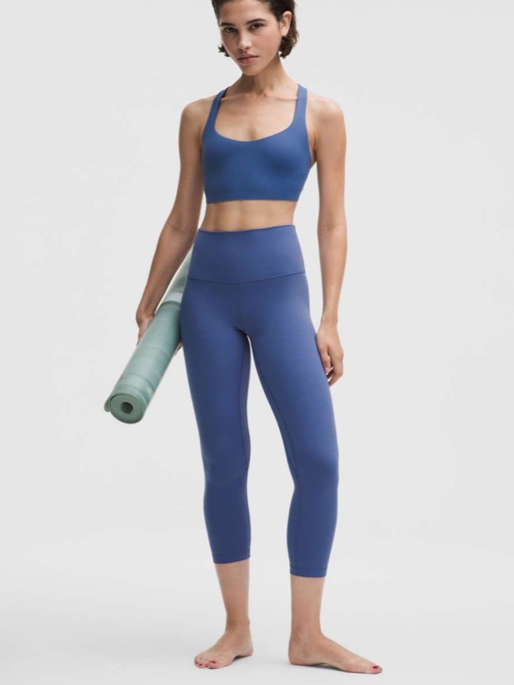 Lululemon Align Cropped Leggings in Greyish/Blue/Purple Color